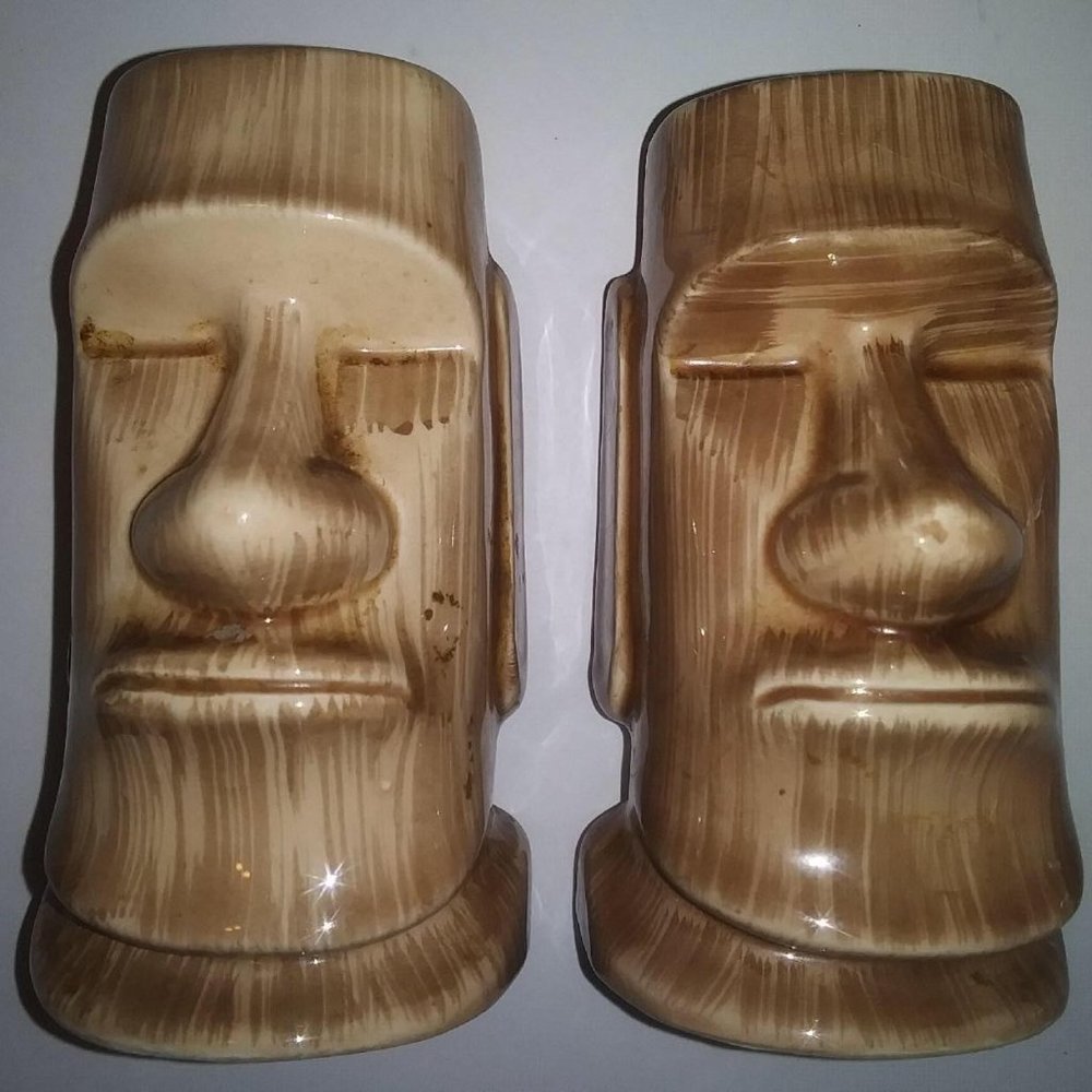 #6 Moai (Stone Face) Salt and Pepper Shakers